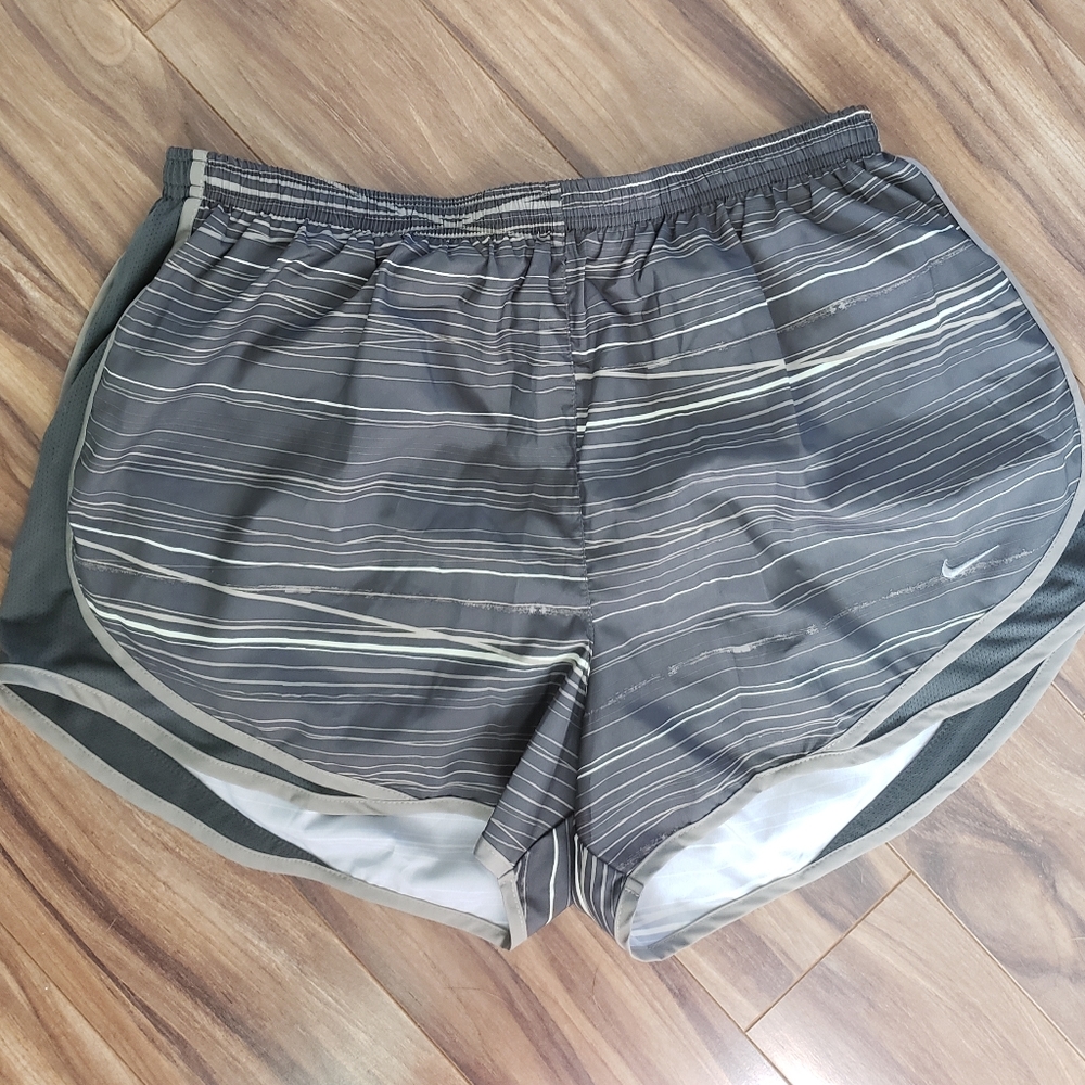 Nike dri-fit brown and tan running shorts